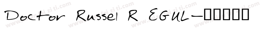 Doctor Russel R EGUL字体转换